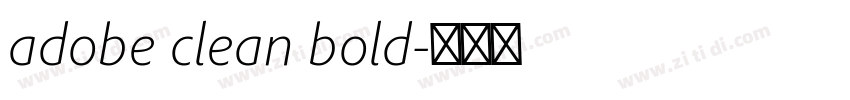 adobe clean bold字体转换
